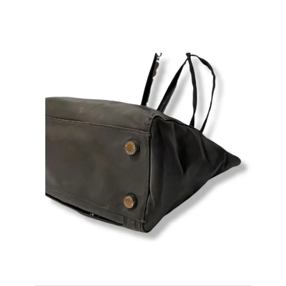 Michael Kors Canvas Leather Trim Tote Shoulder Bag